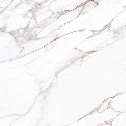 Calacatta Fiorella porcelain slab, close up of the surface