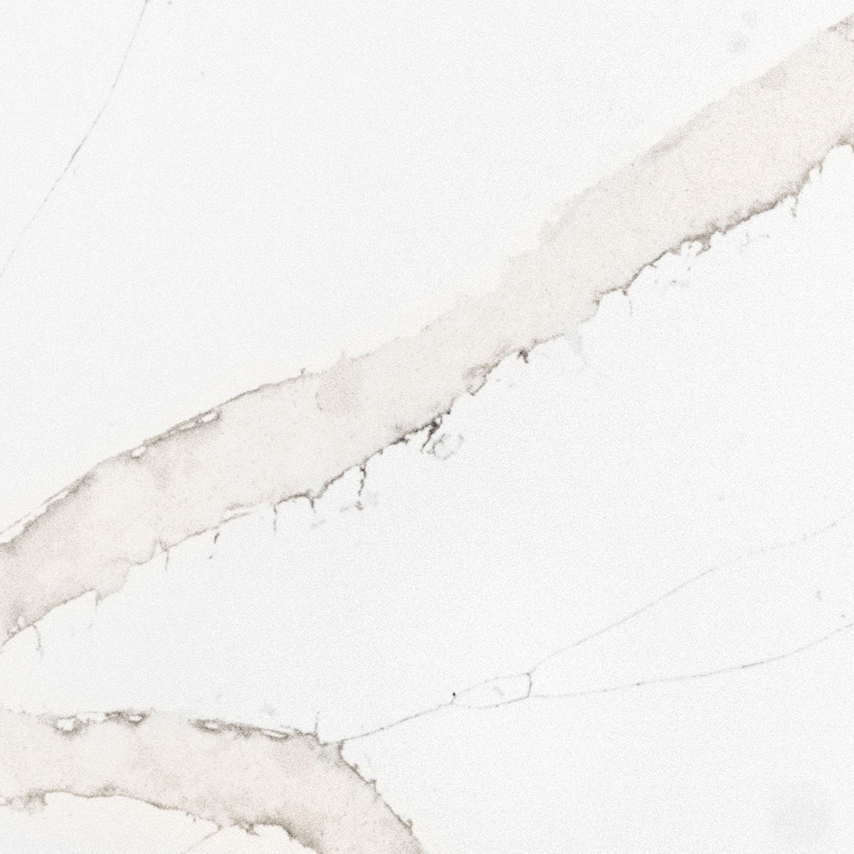 Calacatta Goa LumaLuxe quartz slab, close up of the surface