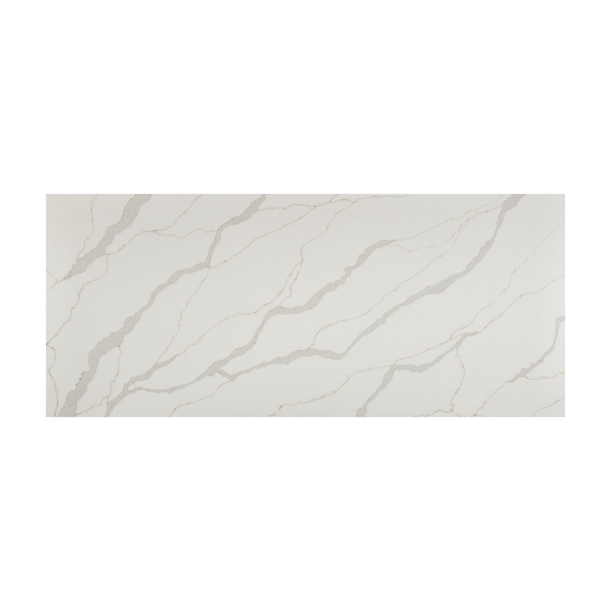 Calacatta Idillio quartz slab, full slab view