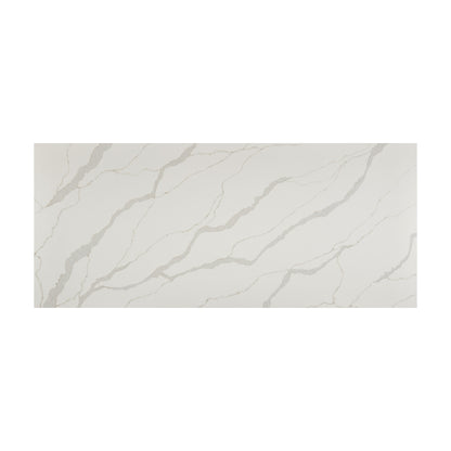 Calacatta Idillio quartz slab, full slab view