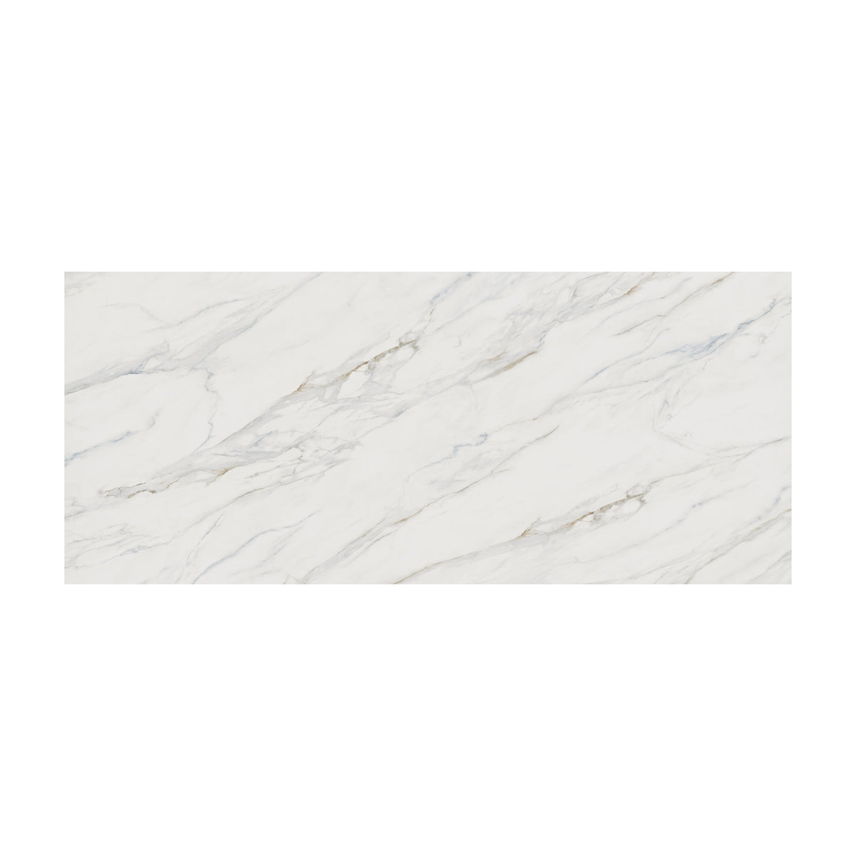 Calacatta Lapiza Q Plus quartz slab, full slab view