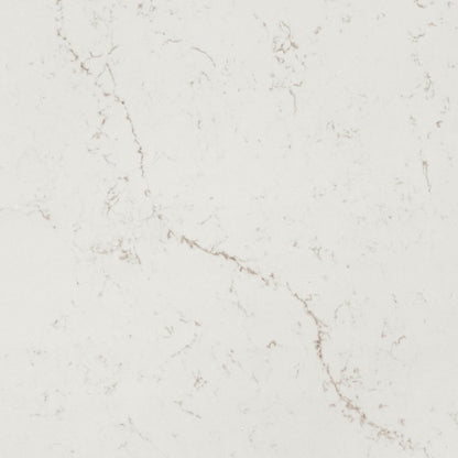 Calacatta Lavasa quartz slab, close up of the surface