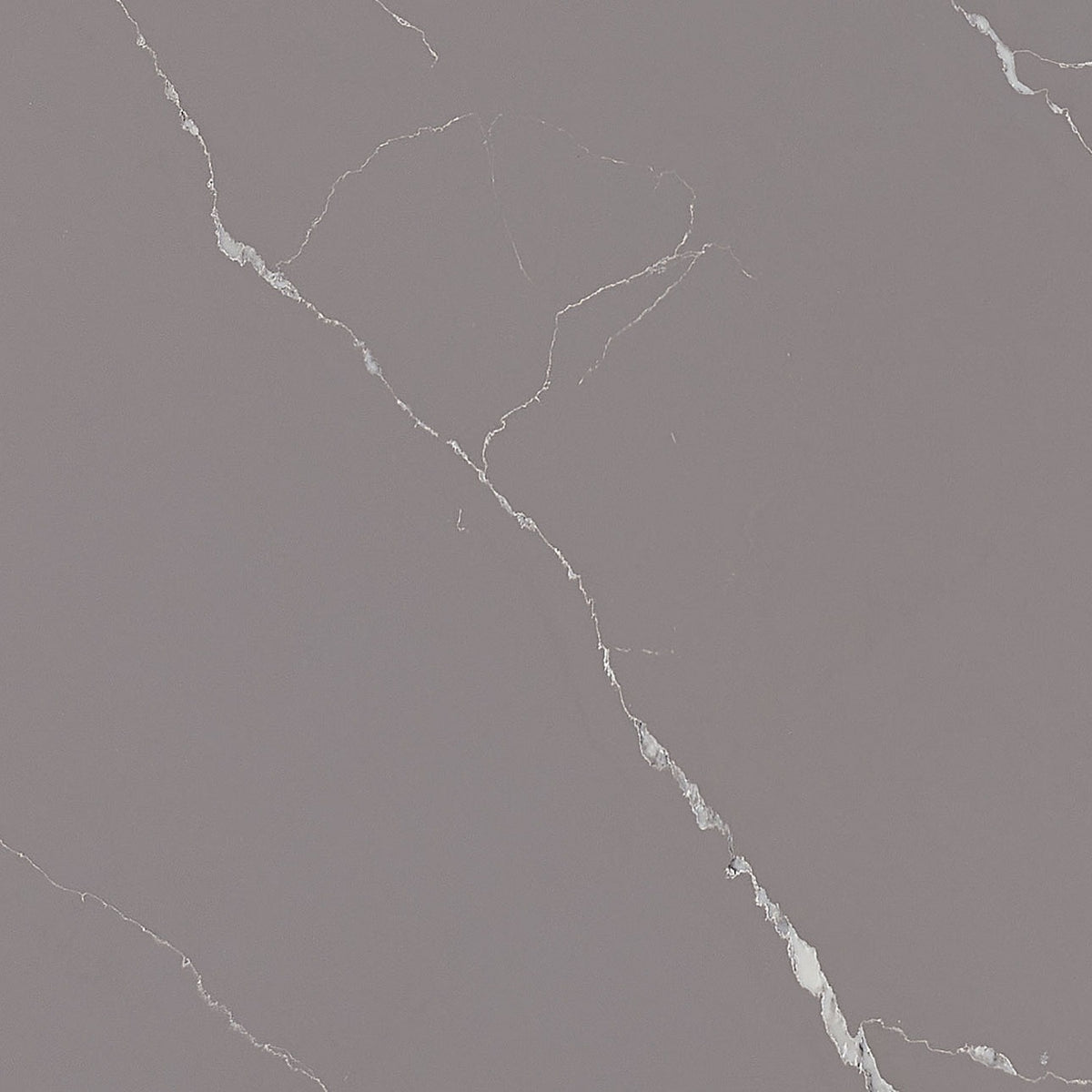 Calacatta Laza Grigio quartz slab, close up of the surface