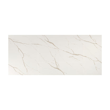 Calacatta Laza Oro quartz slab, full slab view