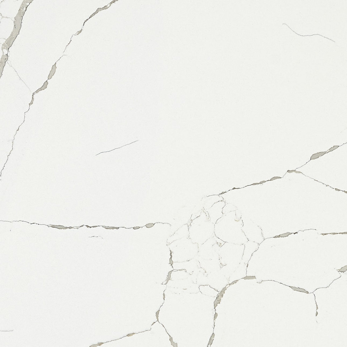 Calacatta Laza quartz slab, close up of the surface