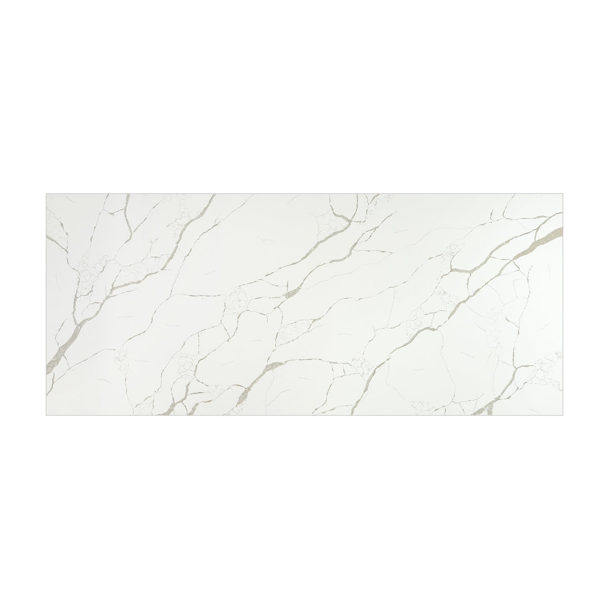 Calacatta Laza quartz slab, full slab view