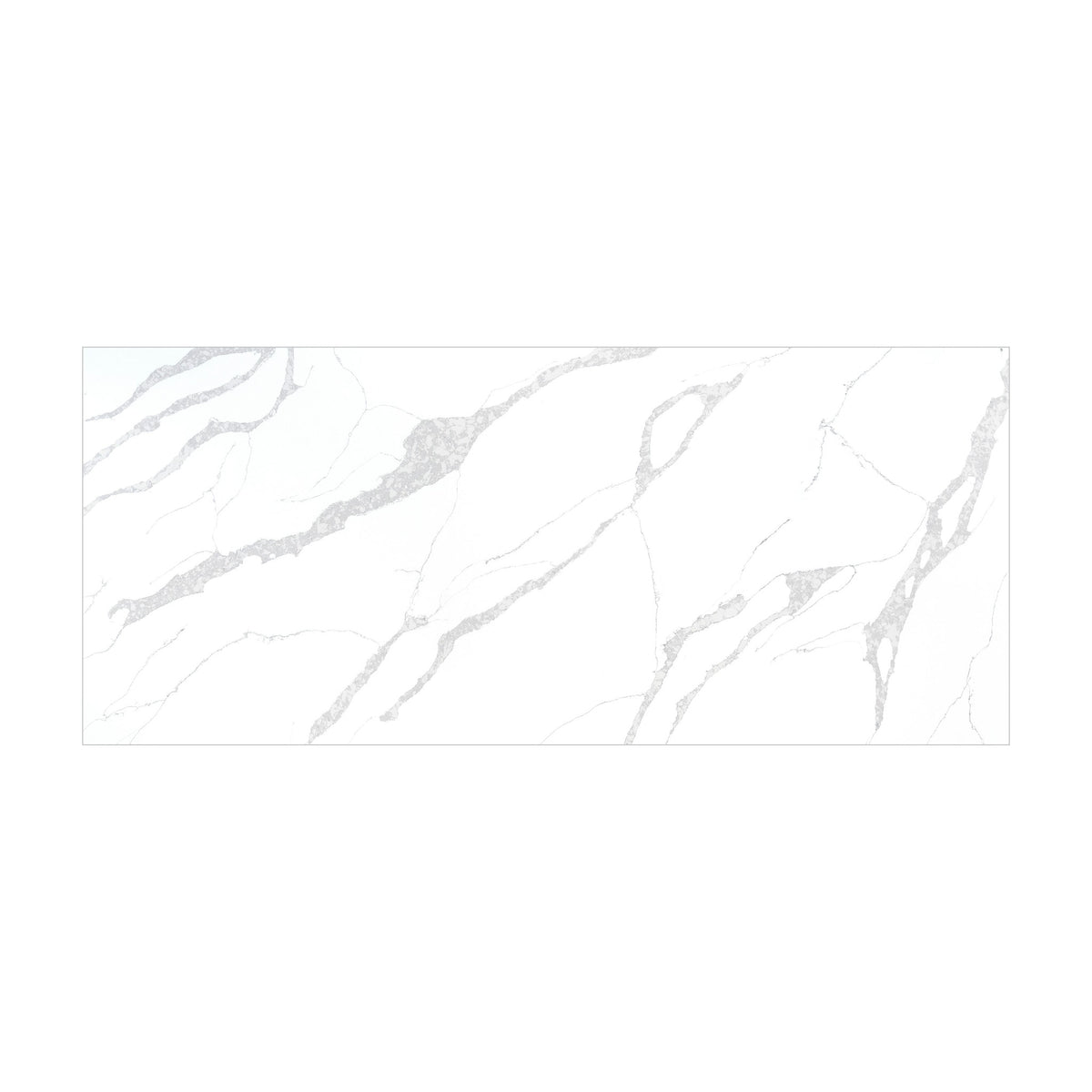 Calacatta Leon quartz slab, full slab view