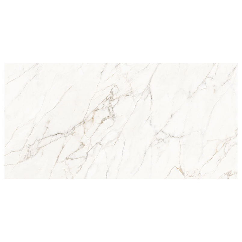 Calacatta Lucca porcelain slab in a polished finish, full slab view