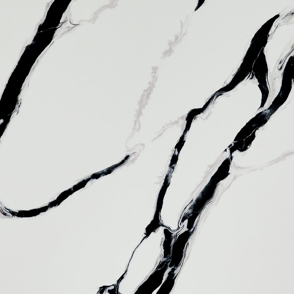 Calacatta Lumanyx LumaLuxe quartz slab, close up of the surface
