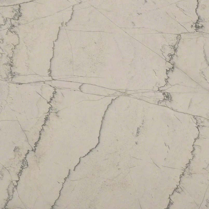 Calacatta Macaubas quartzite slab, close up of the stone surface