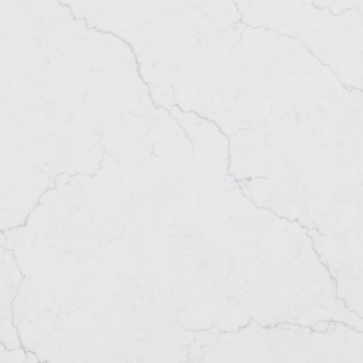 Calacatta Miraggio Duo LumaLuxe Ultra quartz slab, close up of the surface