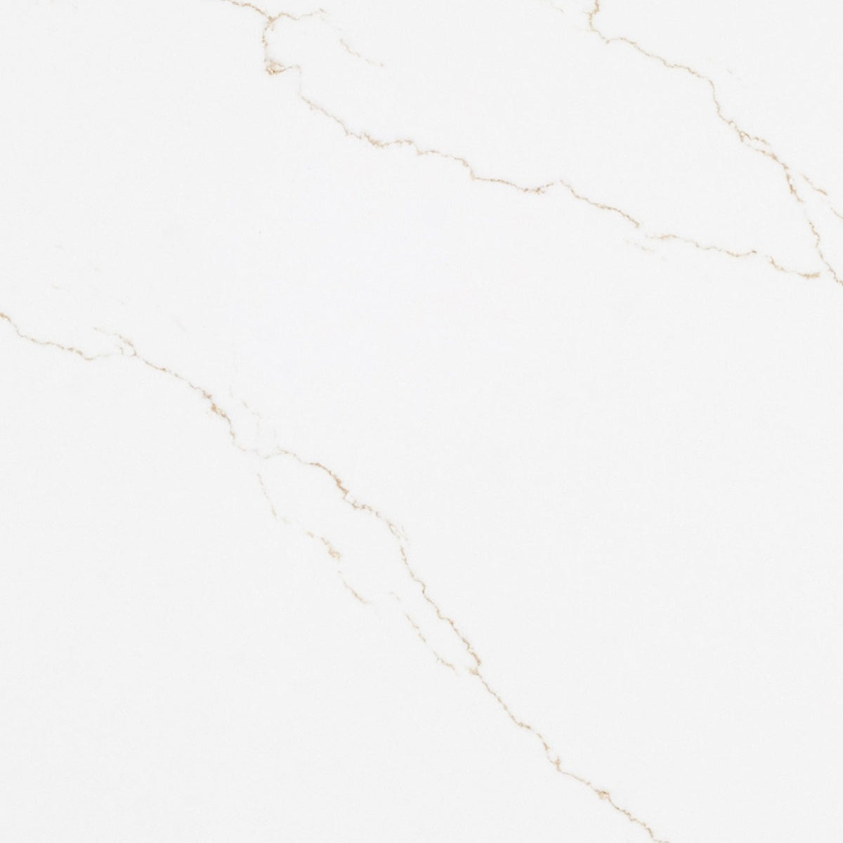 Calacatta Miraggio Gold Honed LumaLuxe Ultra quartz slab, close up of the surface