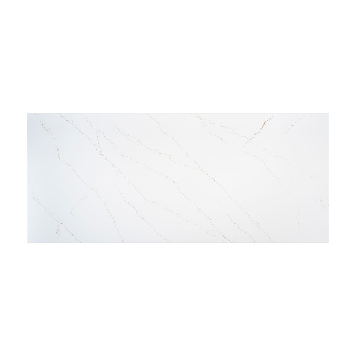 Calacatta Miraggio Gold Honed LumaLuxe Ultra quartz slab, full slab view