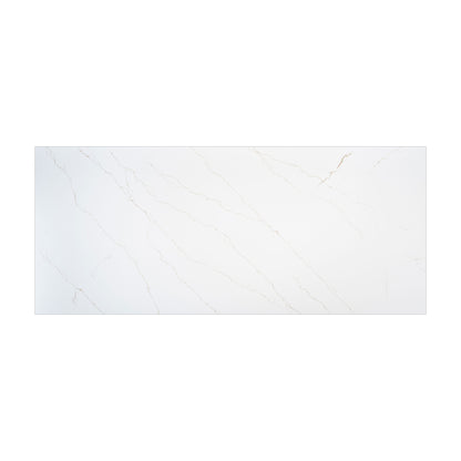 Calacatta Miraggio Gold Honed LumaLuxe Ultra quartz slab, full slab view