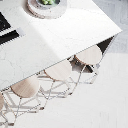Calacatta Monaco quartz countertop installed in a room setting