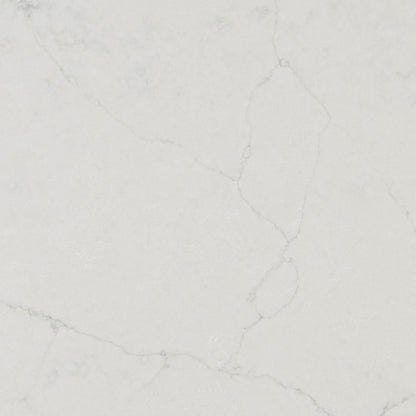 Calacatta Monaco quartz slab, close up of the surface