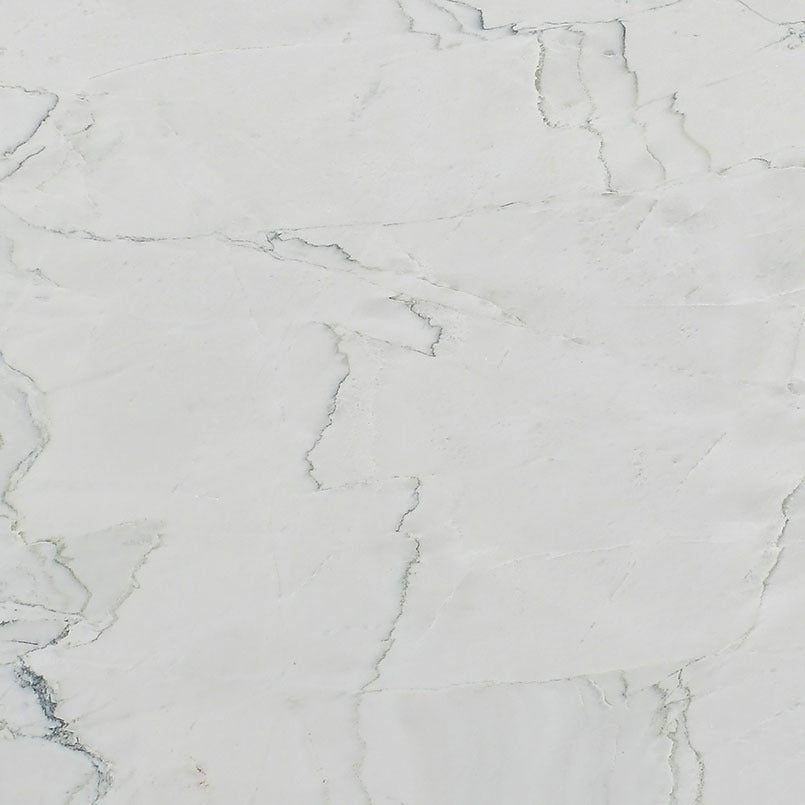 Calacatta Montreal quartzite slab, close up of the stone surface