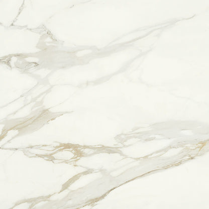 Calacatta Prici porcelain slab, close up of the surface