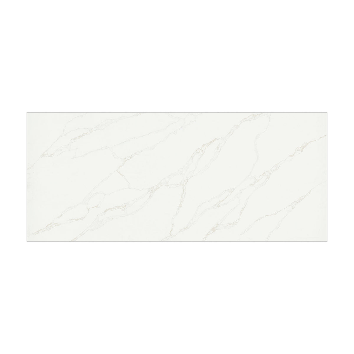 Calacatta Rivessa quartz slab, full slab view