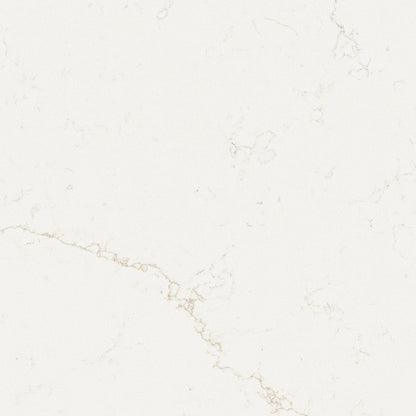 Calacatta Rusta quartz slab, close up of the surface