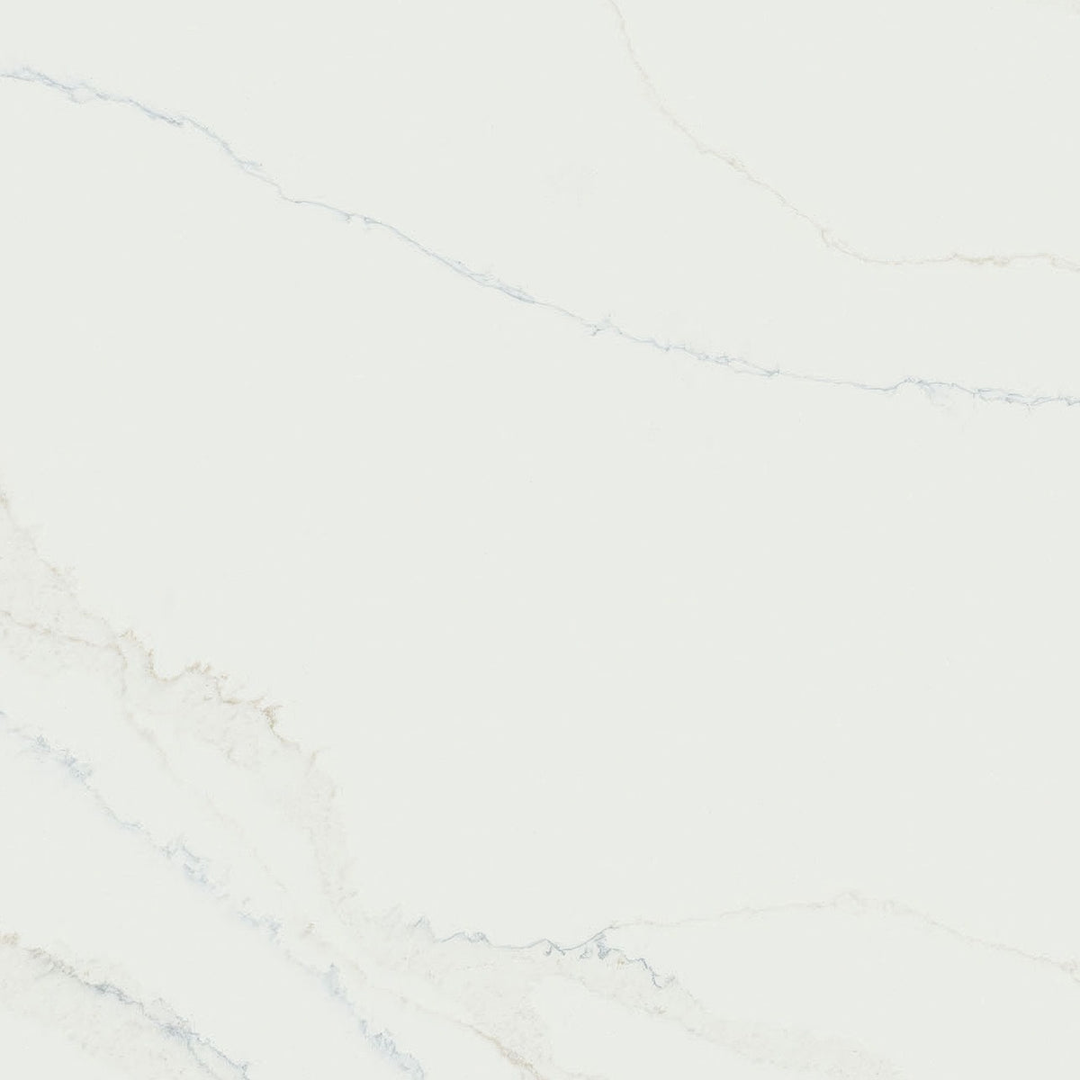 Calacatta Safyra quartz slab, close up of the surface