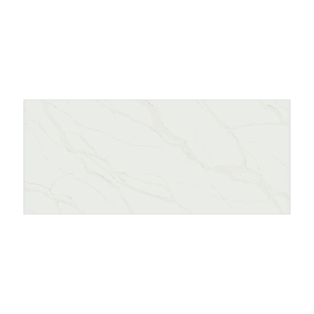 Calacatta Safyra quartz slab, full slab view