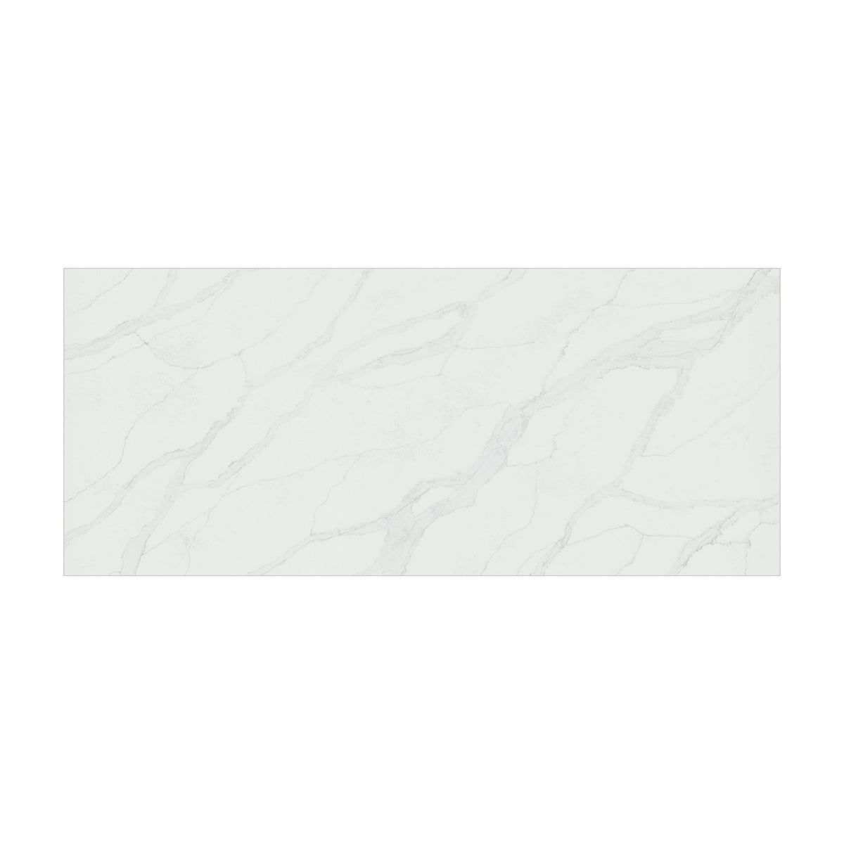 Calacatta Vernello quartz slab, full slab view