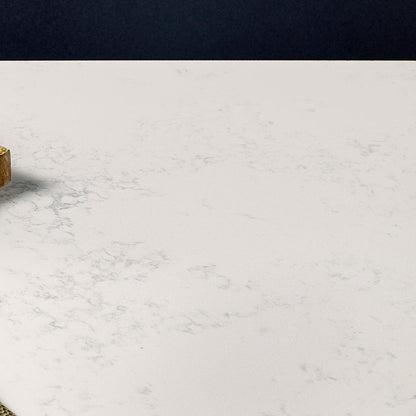 Calacatta Vicenza quartz countertop installed in a room setting