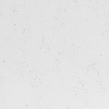 Calacatta Vicenza quartz slab, close up of the surface