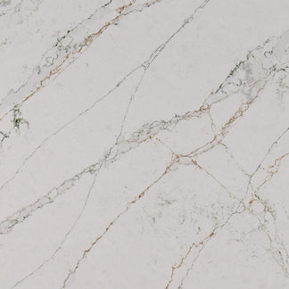 Calacatta Viraldi LumaLuxe Quartz Slab Sample | KBF Home Improvement