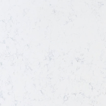 Carrara Lumos LumaLuxe quartz slab, close up of the surface