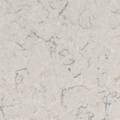 Carrara Mist quartz slab, close up of the surface