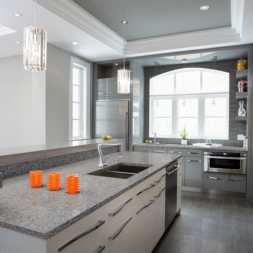 Ceara White granite countertop installed in a kitchen