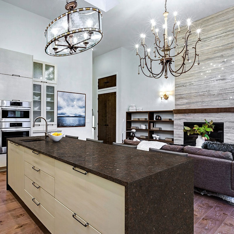 Coffee Brown granite countertop installed in a kitchen