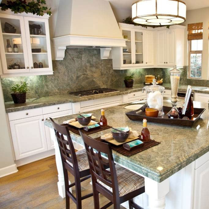 Costa Esmeralda granite countertop installed in a kitchen