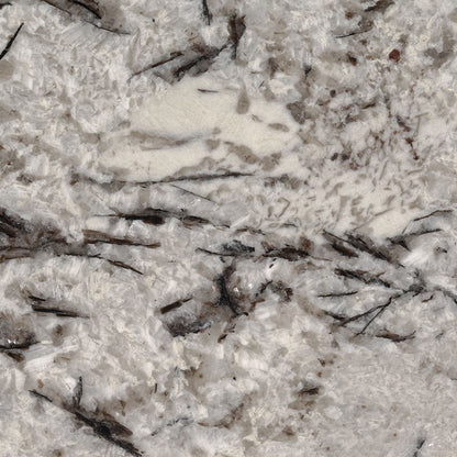 Delicatus White granite slab, close up of the surface