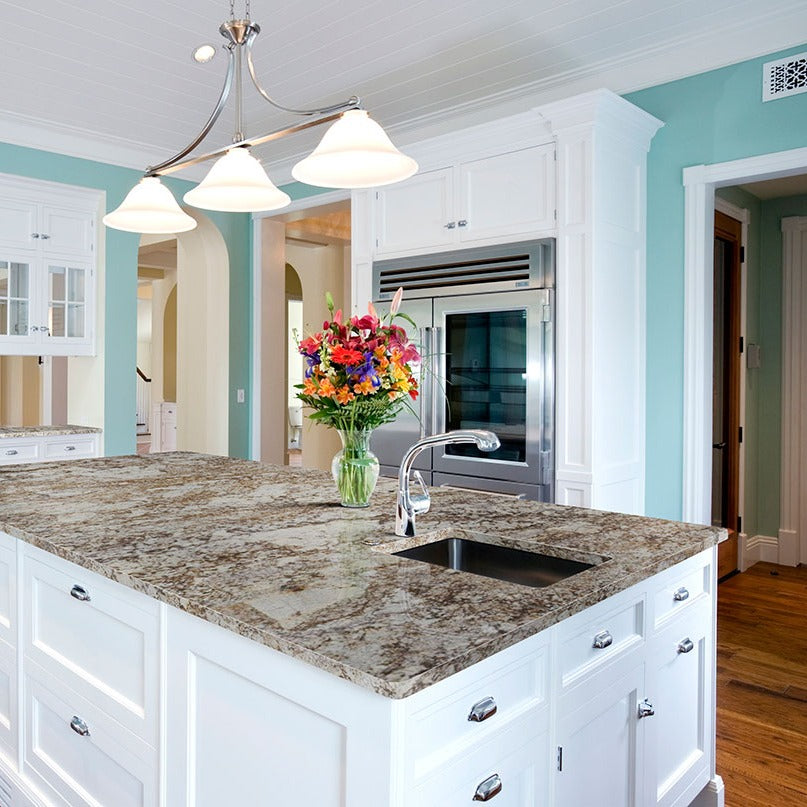 Desert Beach granite countertop installed in a kitchen