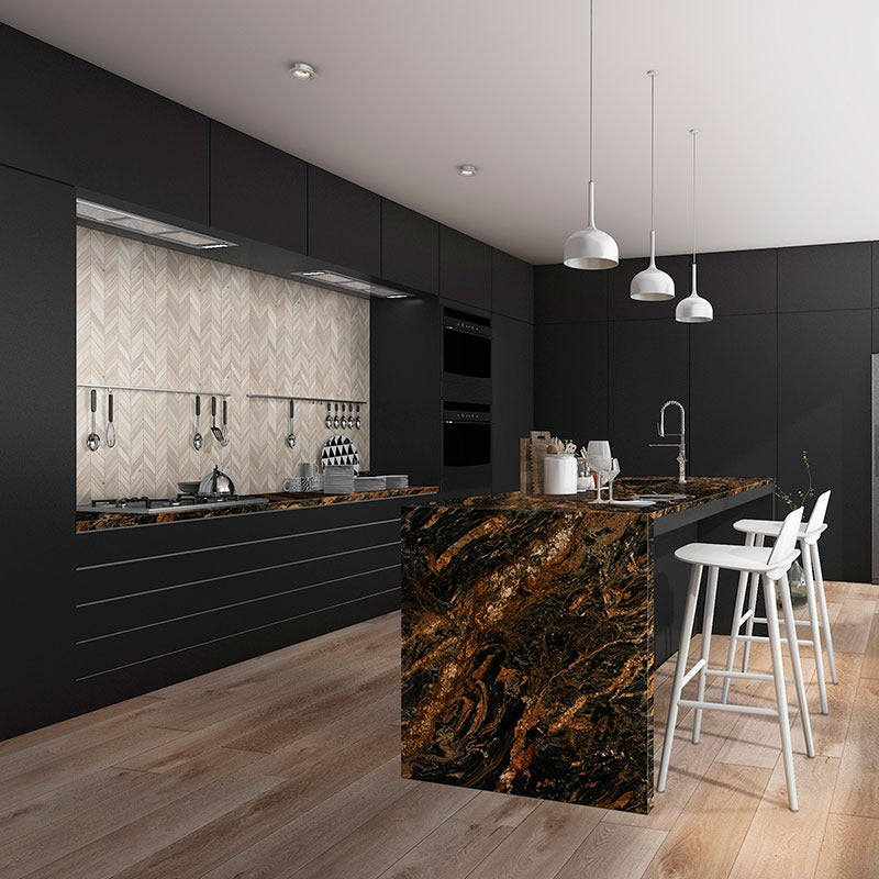 Desert Dream granite countertop installed in a kitchen