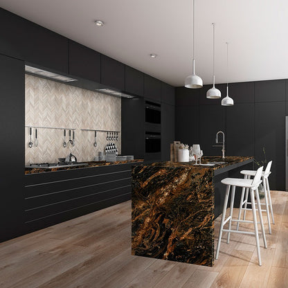 Desert Dream granite countertop installed in a kitchen