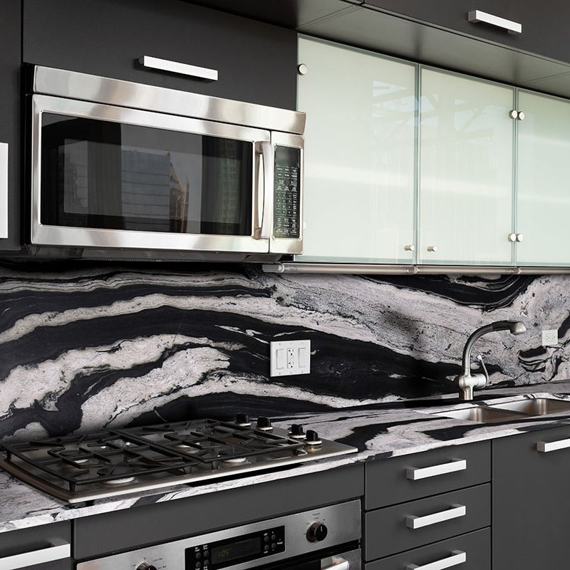 Eclipse granite countertop installed in a kitchen