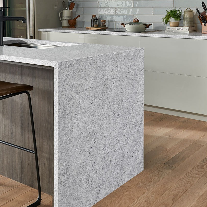 Everest Mist granite countertop installed in a kitchen