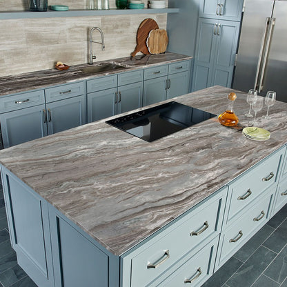 Fantasy Brown marble installed in a room setting