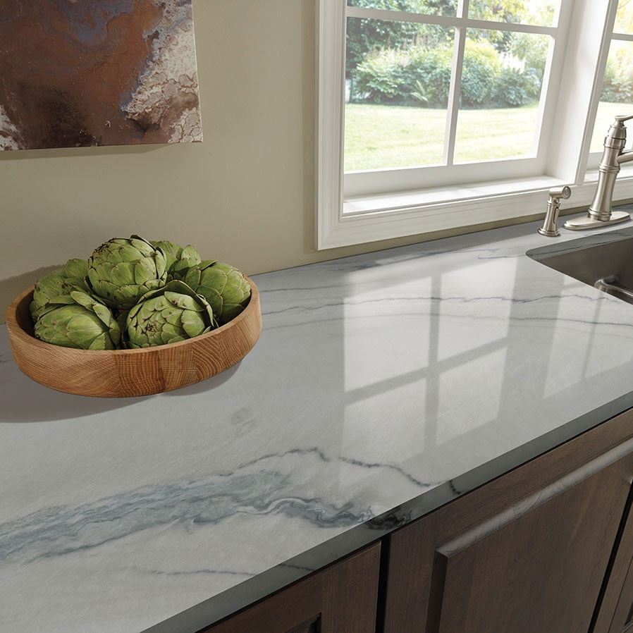 Fantasy Macaubas quartzite installed in a room setting