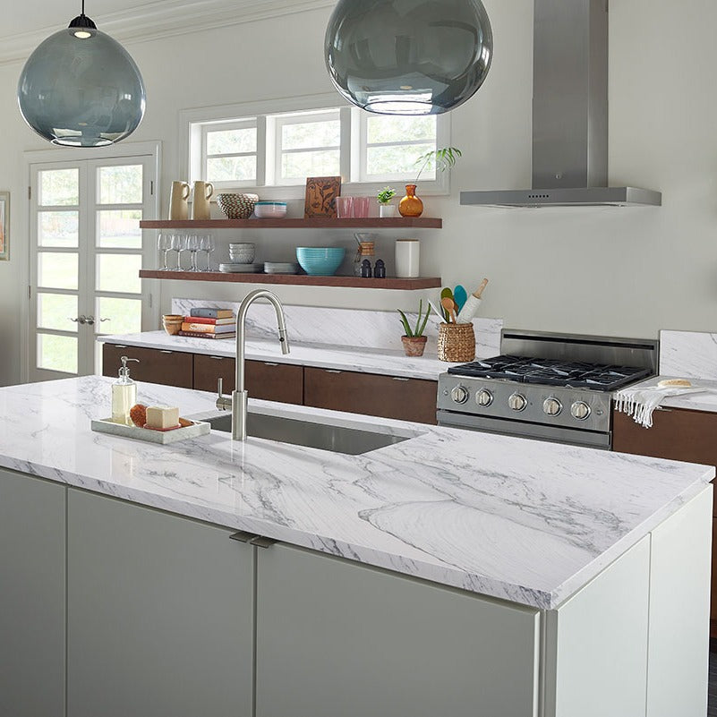 Florida Wave quartzite installed in a room setting