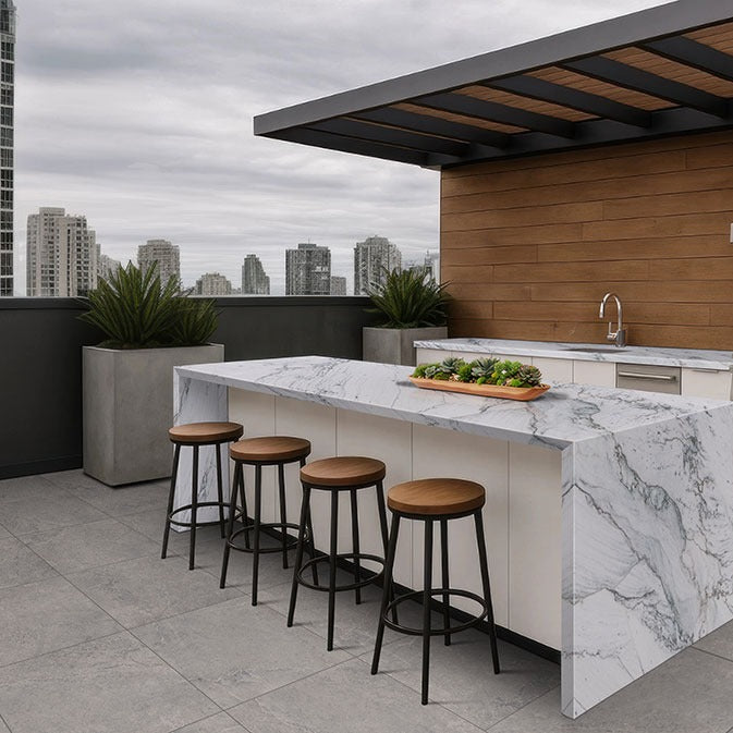 Florida Wave quartzite installed in a room setting