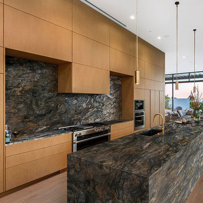 Fusion quartzite installed in a room setting