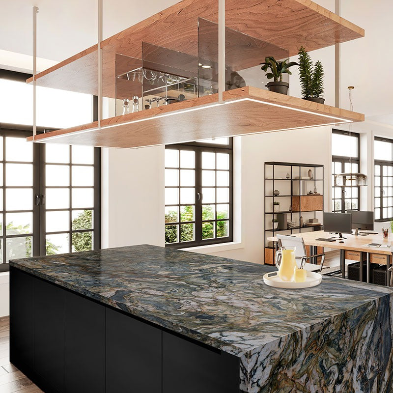 Fusion quartzite installed in a room setting