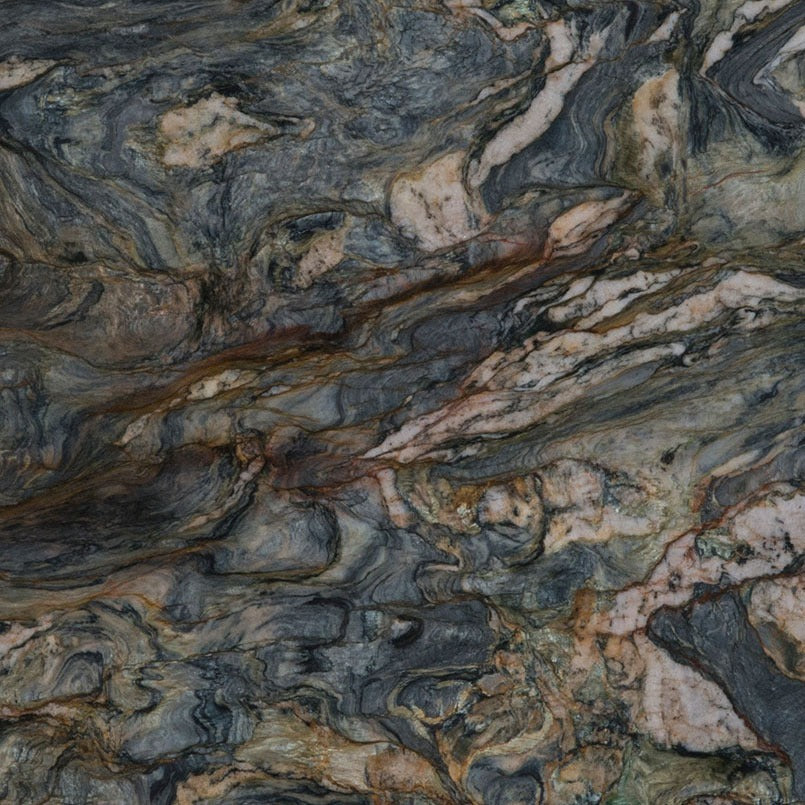 Fusion quartzite slab, close up of the stone surface