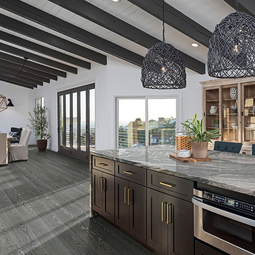 Gray Mist granite countertop installed in a kitchen