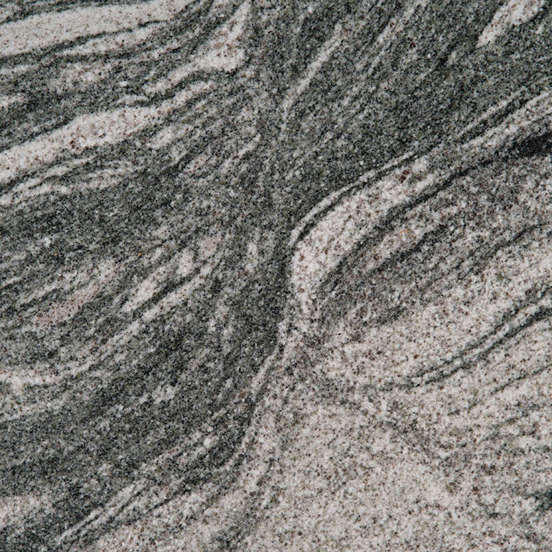 Gray Mist granite slab, close up of the surface